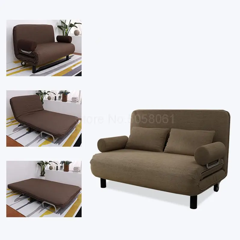 

Folding sofa bed dual-use collapsible living room small apartment multi-functional simple single double three-seat sofa
