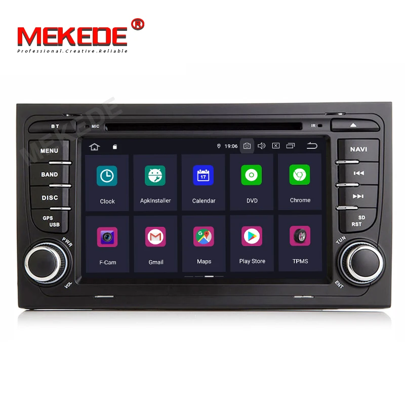 Flash Deal MEKEDE Car Multimedia Player Car Radio 2 Din GPS Android 9.0 Stereo System For Audi/A4/S4 2002-2008 IPS screen DSP radio FM 3