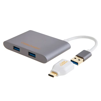 

4-Port USB 3.0 Hub with USB C Adapter USB-C Type C to USB 3.0 splitter for iMac MacBook Pro MacBook Air 2018