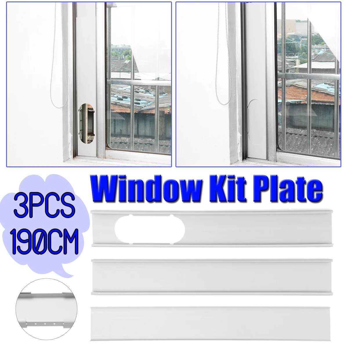

Universal Adjustable Window Sealing Plate Plywood Baffle Plywood Window Frame Baffle Air Parts for Mobile Air Conditioning