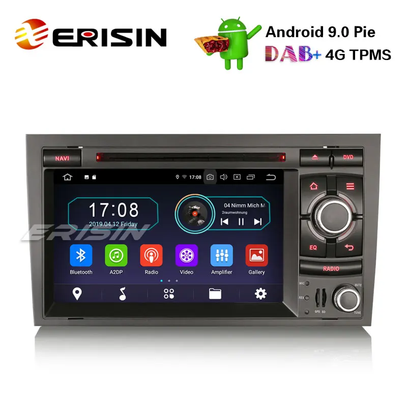 Top Erisin ES4974A 7" DAB+DVD BT Android 9.0 Car Stereo for AUDI A4 S4 RS4 SEAT EXEO GPS Wifi Radio SatNav 3