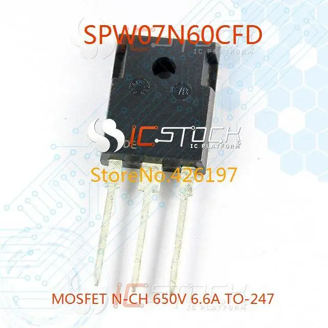 Бесплатная Доставка SPW07N60CFD К-247 MOSFET N-CH 650 В 6.6A 07N60 SPW07N60 3 ШТ. |