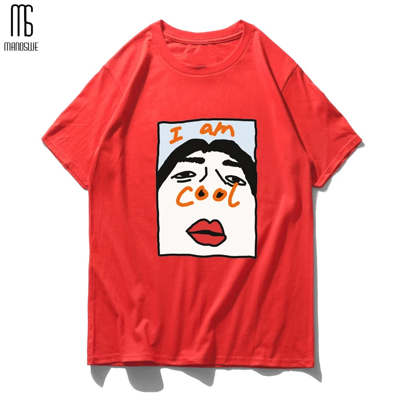

Hip-hop Funny Big Nostrils Women T Shirts I Am Cool Print O Neck Short Sleeve Loose Tops Cotton Streetwear Oversized XXXL
