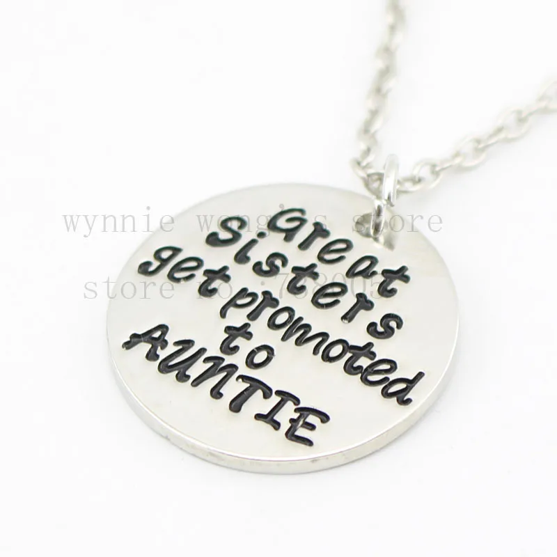 2015 new arrive Personalised &quotGreat Sisters Get Promoted to Auntie&quot Auntie Jewelry Handstamped | Украшения и аксессуары