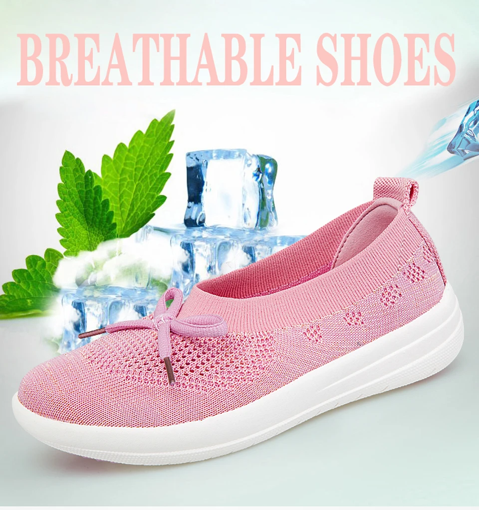 2019 Summer Casual Women Flats Shoes Breathable Mesh Sneakers Shoes Women Slip-on Comfortable Loafers Flats Ladies Shoes (1)