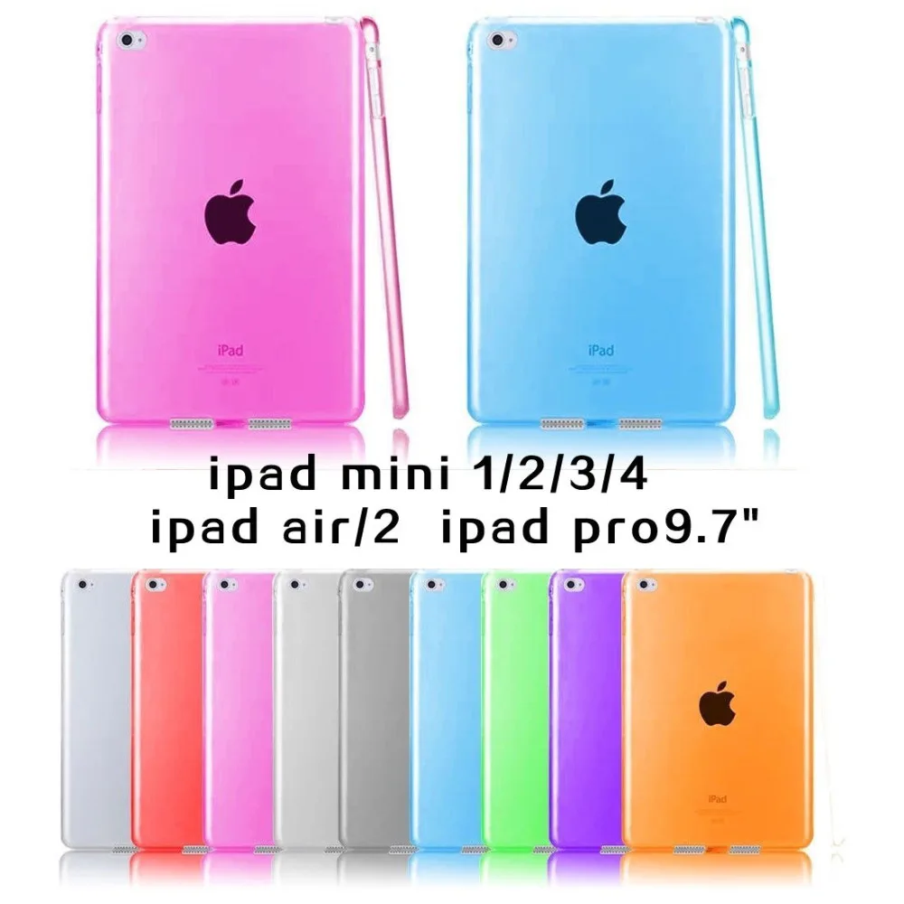

Clear Silicon Case For iPad 9.7 2017 2018 Clear Transparent Case Soft TPU Cover Tablet Case For iPad 2 3 4 5 6 Air Mini 1 2 3 4