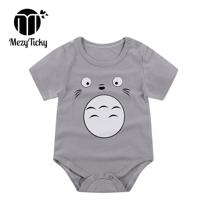 

MezyTicky Newborn Soft Cotton Jumpsuit Overalls Baby Fashion Bodysuit Boys Girls Short Sleeve Clothes Infant Underwear Clothing