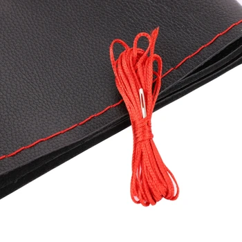 

2019 2019 New New Car Steering Wheel Cover Hand Sewing DIY Universal Genuine Leather Soft Car Handle Protector