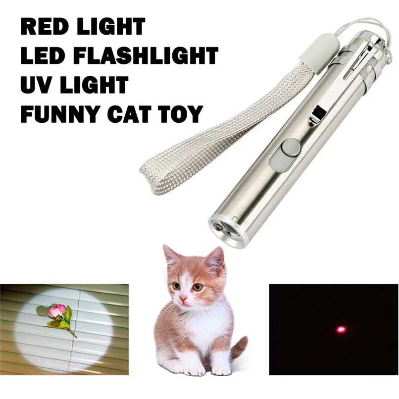 3 Modlar Led k Lazer I aret i Kedi USB arj Edilebilir K rm z I k 