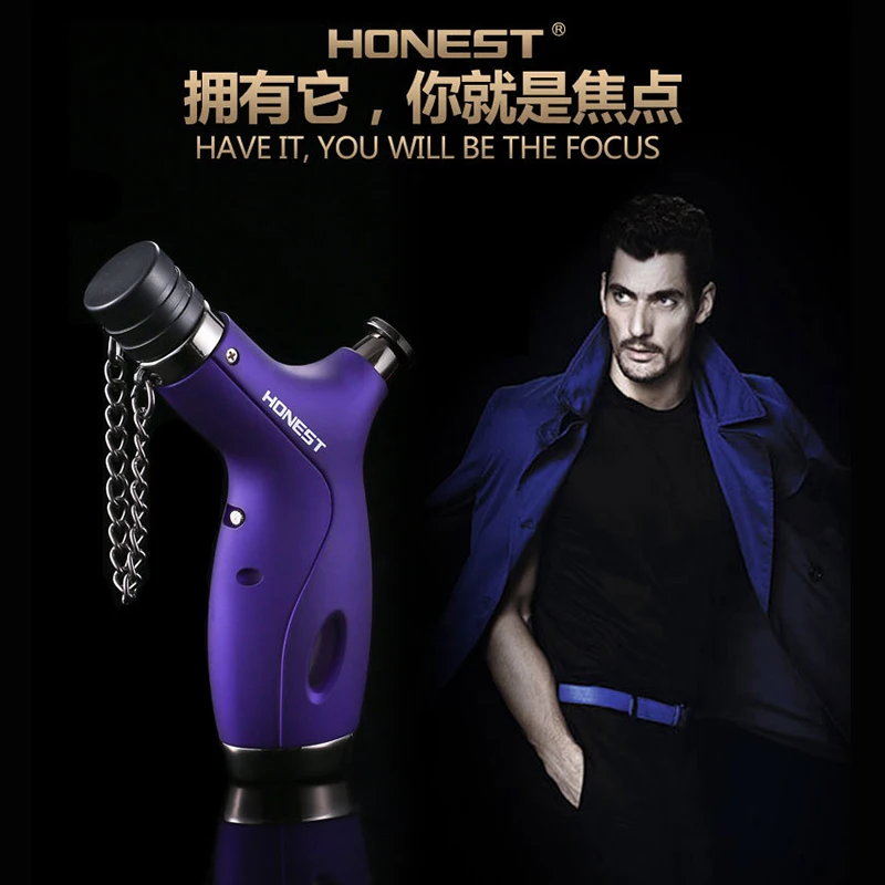 

New Compact Butane Jet Lighter Torch Turbo Lighter Gas Cigar Fixed Fire Spray Gun Lighter Windproof Metal 1300C