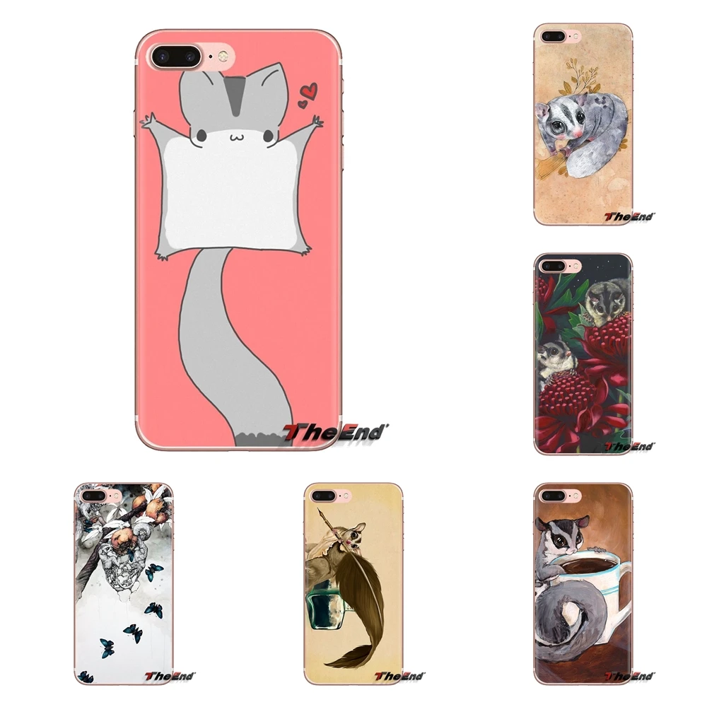 

Transparent Soft Shell Covers Cartoon Sugar Gliders Art For Xiaomi Redmi 4A S2 Note 3 3S 4 4X 5 Plus 6 7 6A Pro Pocophone F1