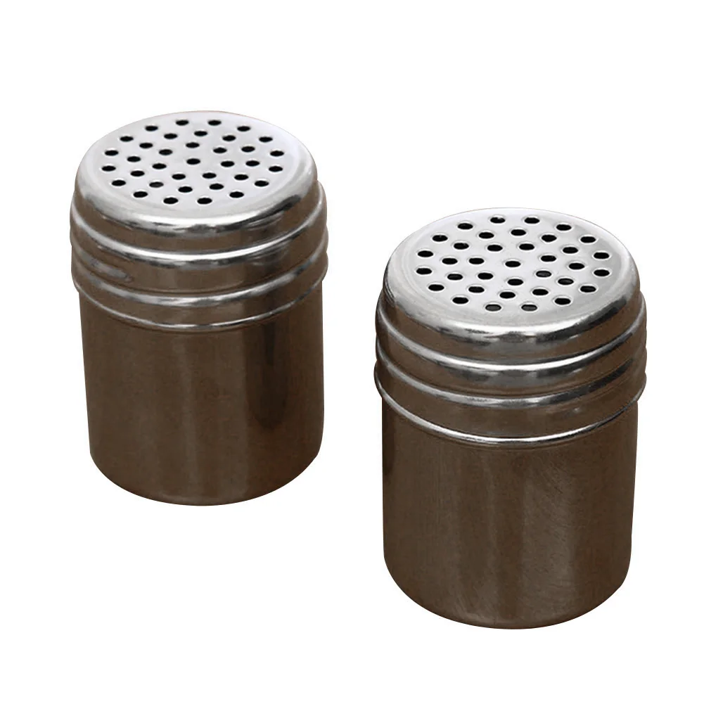 

2PCS Kitchen Tool Bottle Spice Seasoning Lightweight Stainless Steel Dredge Picnic Magnetic Shaker Jar Barbecue