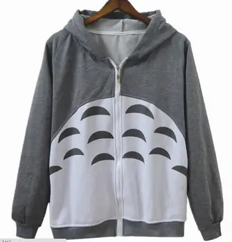

My neighbour totoro cat lolita punk beard zipper cosplay costume fleece Hoodie Jacket coat