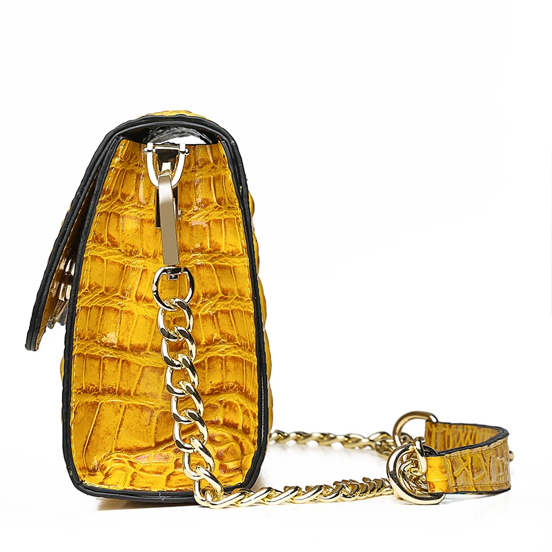 Beste Krokodil Schooltas Schoudertas 2020 Vrouwen Designer Luxe Handtas Mode Pu Lederen Crossbody Tassen Dames Bolso Mujer Geel