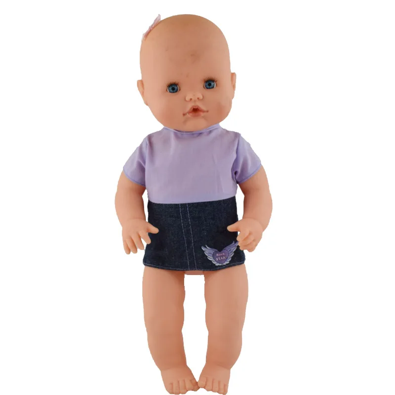 

Fashion Denim skirt For 35cm Nenuco Baby Dolls Clothes,Doll Accessories,Children best Birthday Gift(only sell shoes)