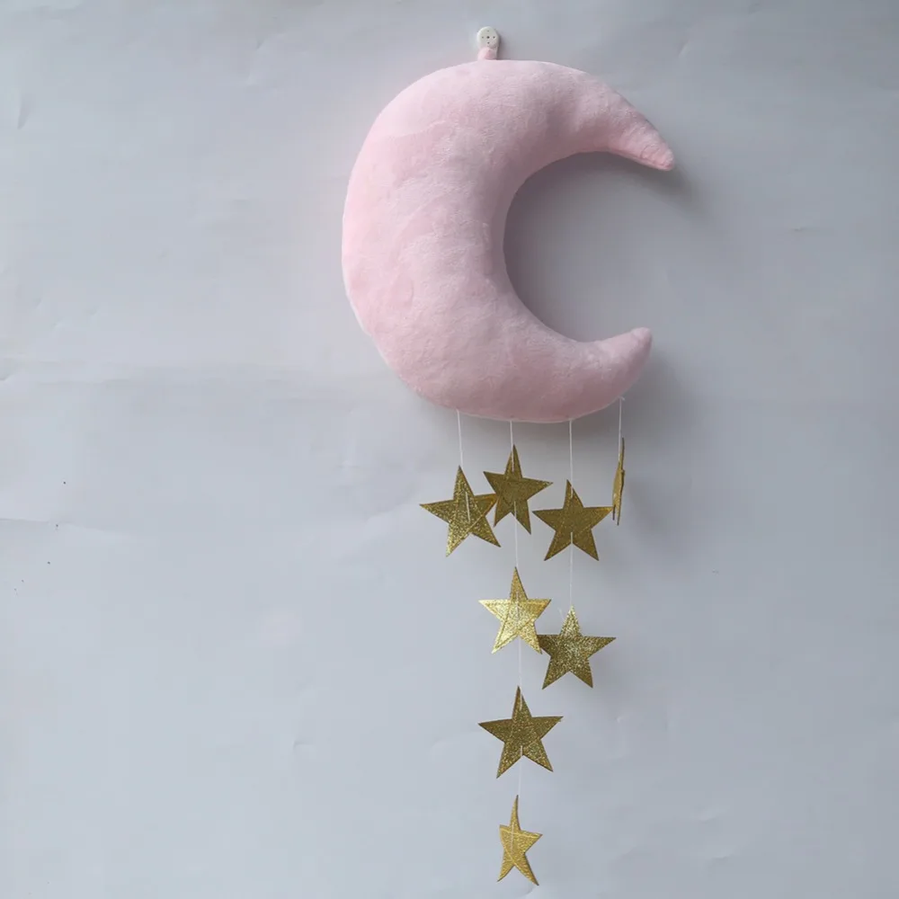 

2017 hot cute moon Baby Bed Mobile Soft Plush Stroller Hanging Rattle Toy Baby Crib Toys Newborn Gift