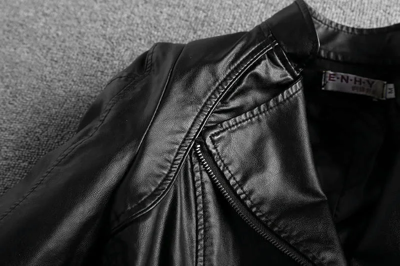 2018 куртка из натуральной кожи Chaquetas De Cuero Mujer Весенняя новинка женская тонкая