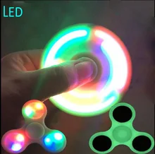 Hand Fidget Spinner Glow in the Dark Led Lightning Luminuex Finger Spiners Blue Yellow Red Glowing