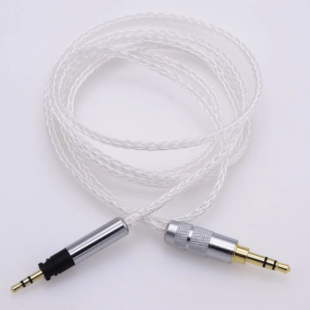 1 2 м 8 ядер Hi end 5N OCC Litz оплетка посеребренный HIFI кабель для наушников Sennheiser Momentum