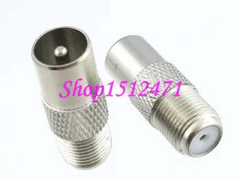 

Adapter F TV female jack to IEC PAL DVB-T male plug straight RF COAXIAL
