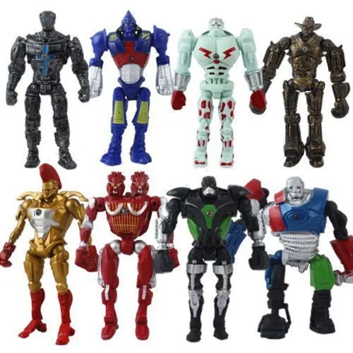 8 Pcs/Set Real Steel Toys Atom Movie Zeus Twin Cities