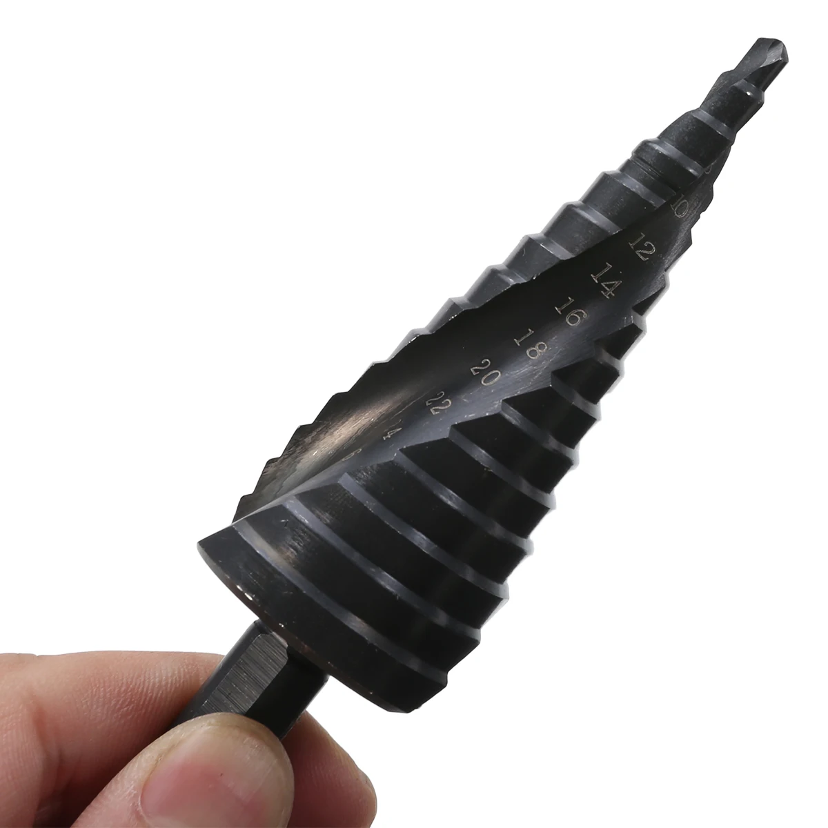 Black  Speed Steel Titanium Step Spiral Drill Groove Conical Cone Drills Power Tools  4-32mm