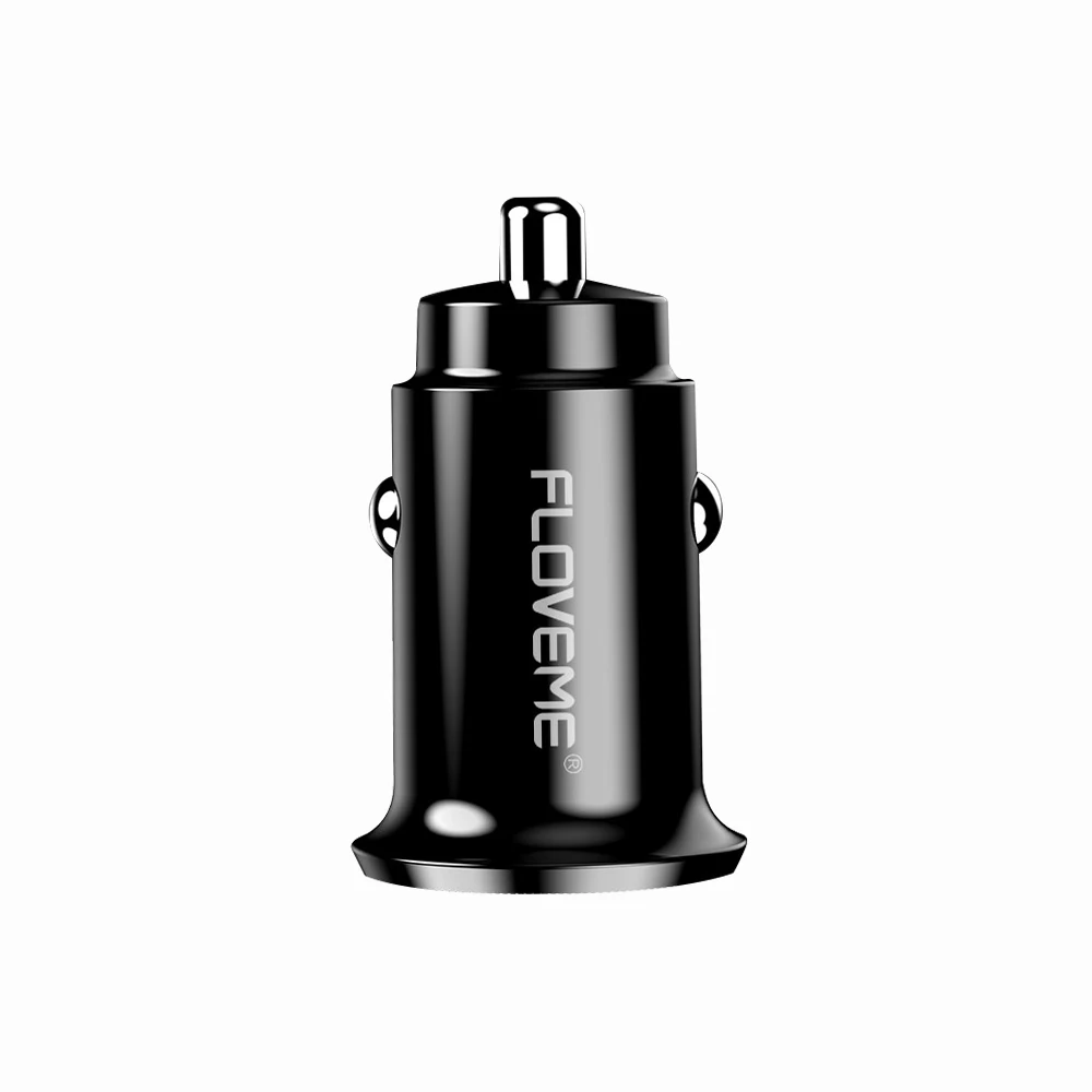 FLOVEME Mini USB Car Charger For iPhone X 8 7 6 Plus 3.1A Fast Car Charger For Xiaomi Redmi Note 7 Dual USB Car Charger Adapter
