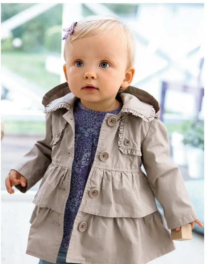 Детская новая верхняя одежда с капюшоном для девочек модная детская из плащ куртка с капюшоном из хлопка для девочек пальто в розницу
