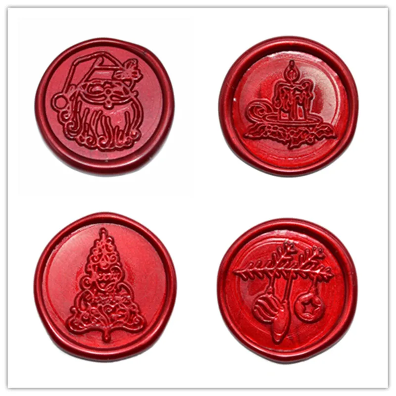 Christmas Design 50Pcs Wax Stickers Stamp DIY Wax Seal Sticker Handmade