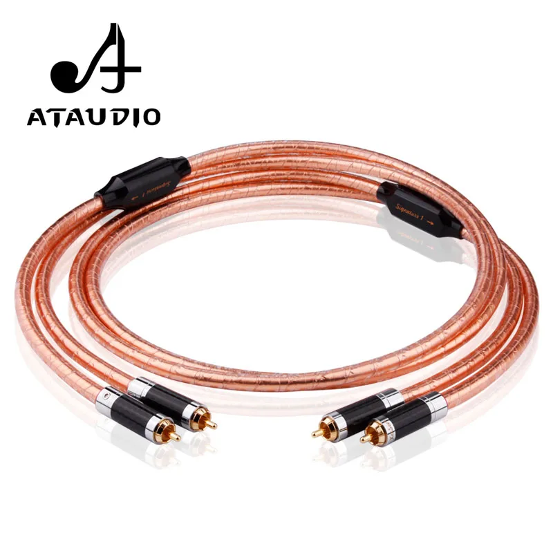 ATAUDIO Hifi RCA кабель высокого качества Cupric copper 2RCA Папа папа для DVD и Amp|Кабели VGA| |