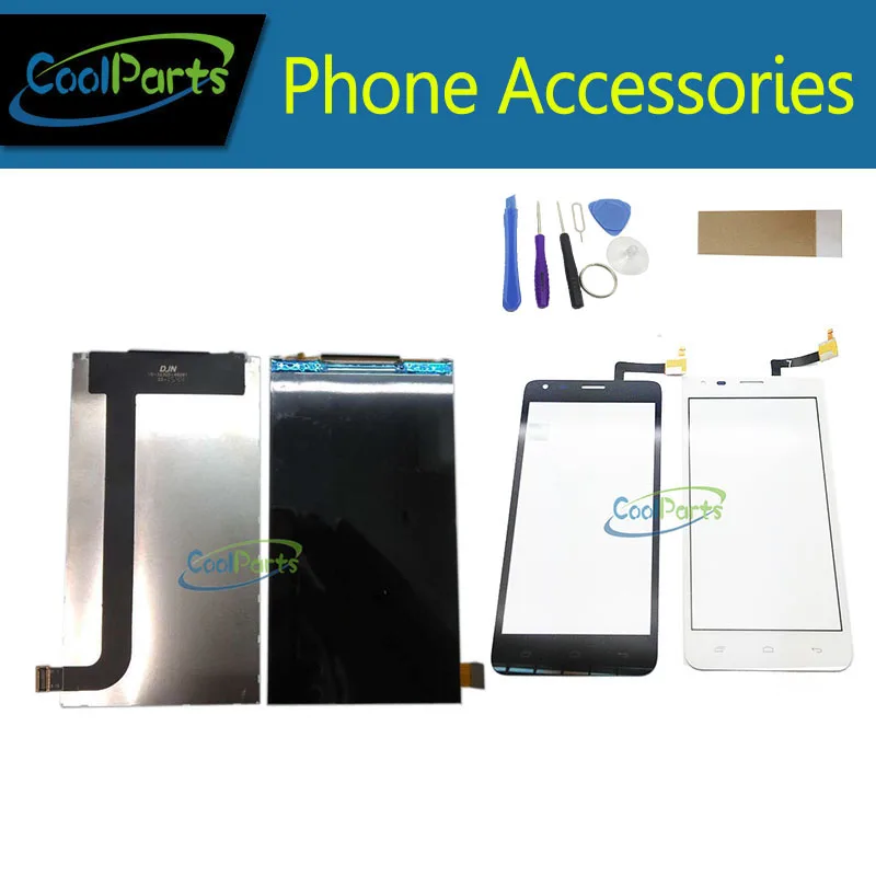 

1PC/Lot 5.0Inch For FLY IQ456 LCD Display Screen +Touch Screen Digitizer White Black Color Replacement Part With Tool&Tape