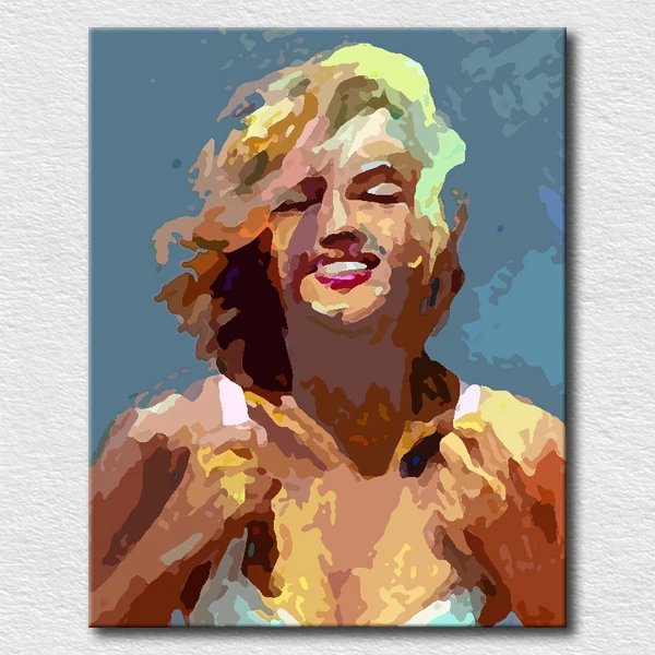 

Excellent Marilyn Monroe oil painting wall pictures for bedroom hand painted canvas pop art for female friends gift