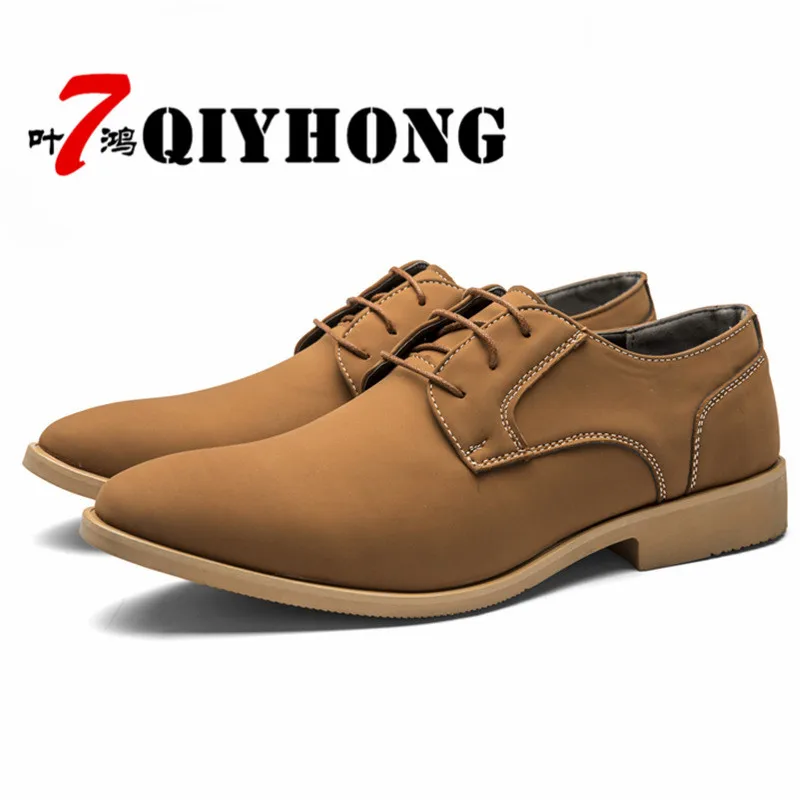 

Four Seasons New High-Grade Matte Leather Men'S Business Shoes Flat Office Shoes European Style Zapatos Hombre Vestir Men'S Shoe