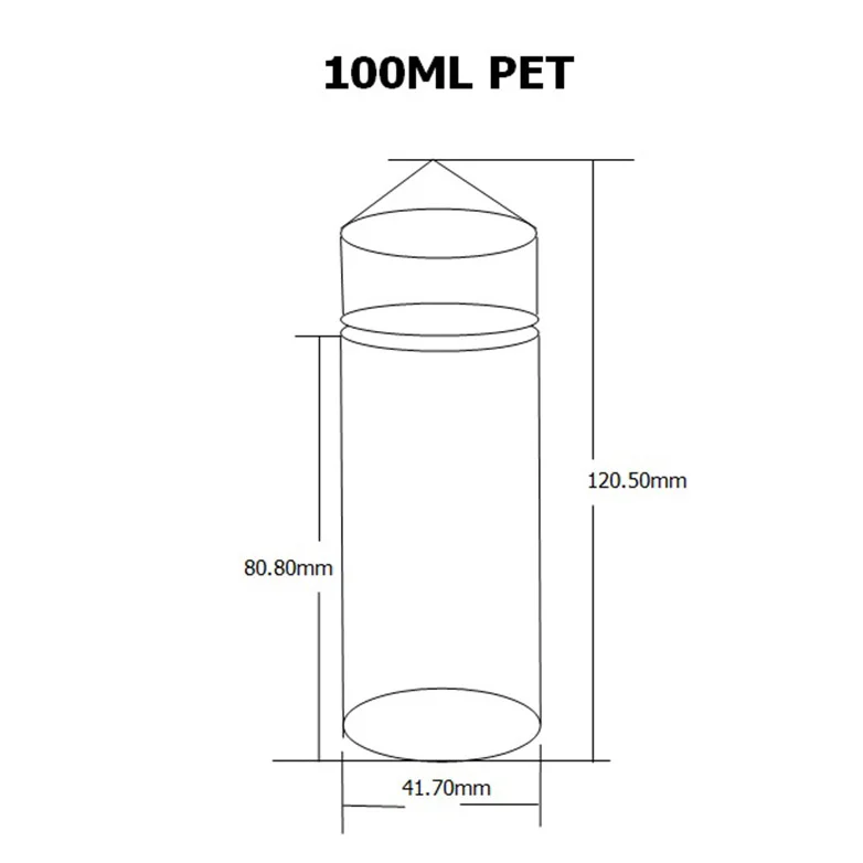 50 шт пустые бутылки для электронных жидкостей 10 мл 15 мл 30 мл 50 мл 60 мл 100 мл 120 мл пластиковый длинный флакон-капельница для жидких жидкостей - Цвет: 100ml PET