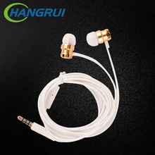 HANGRUI Turbo In Ear Earphones Metal Worm Gear Bass Stereo Headset Portable fone de ouvido with