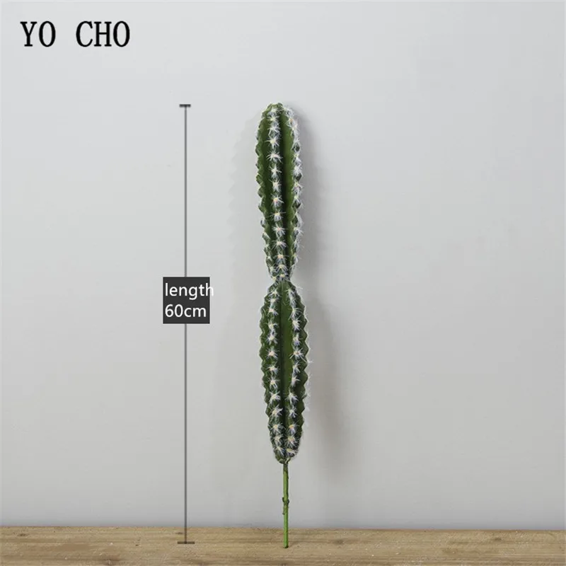 YO CHO 1 шт. зеленый искусственный кактус суккулент искусственные листья цветы шары искусственные кактус колонна для дома вечерние Ложные украшения