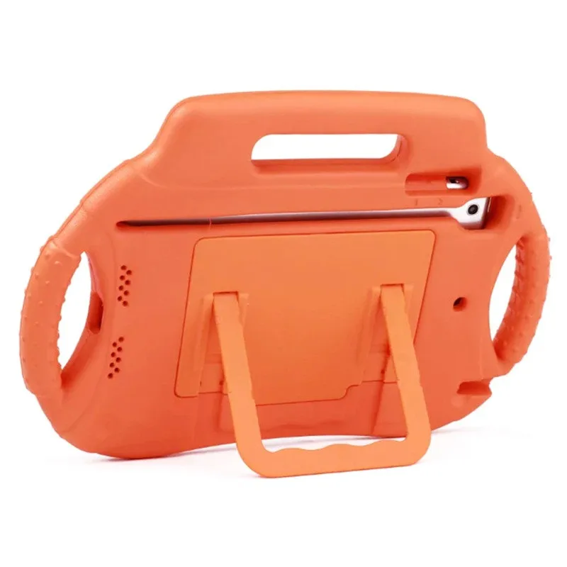 Безопасный детский ударопрочный EVA чехол-подставка для iPad mini 1234, детский чехол-подставка с поролоновой ручкой для iPad mini 5 7,9 дюймов+ стилус - Цвет: Оранжевый