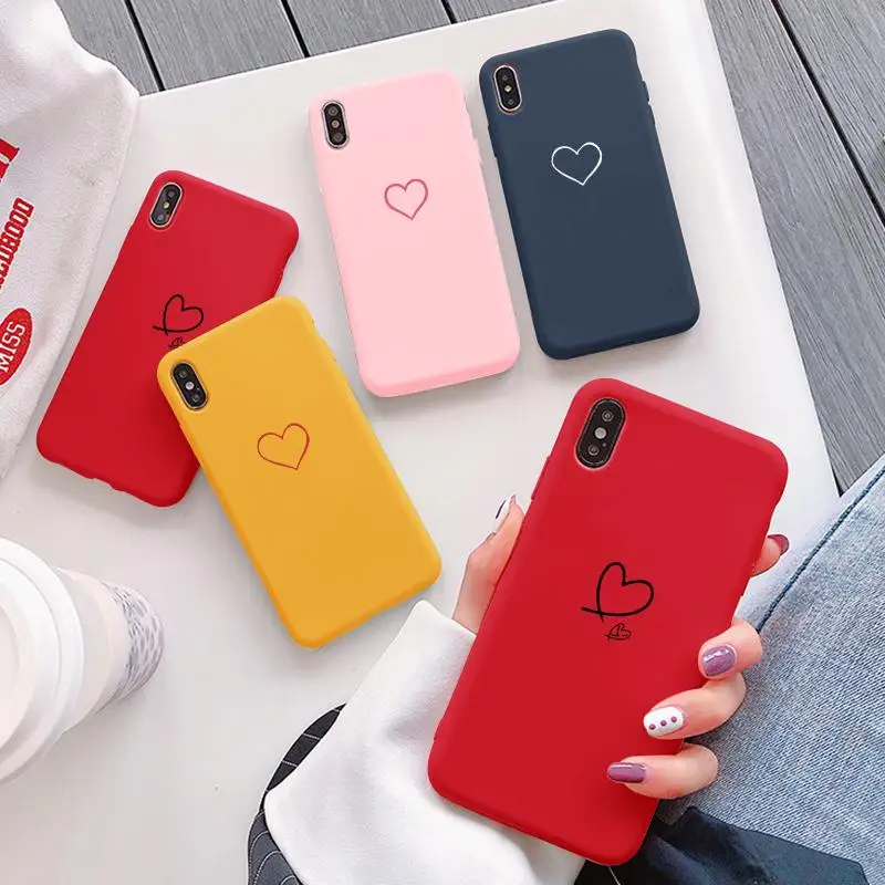 Чехол для iPhone 7Plus матовая задняя крышка iphone XS Max XR X 5 5S SE 7 8 6 6S Plus яркий силиконовый