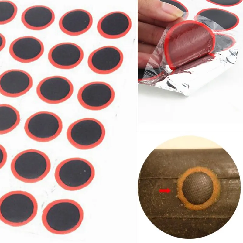 48 Pcs//Set Bicycle Tyres stains PUNCTURE REPAIR PATCH RUBBER PATCH AU