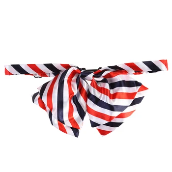 

Adjustable Bowtie Neckwear Bowknot Necktie Pre-tied for Women Airline Stewardess (Red and White Strip)