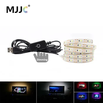 

USB LED Strip Dimmable DC5V LED Tape Touch LED Strip Waterproof 1M 2M 3M 4M 5M LED USB Stripe Ribbon for Kitchen TV Backlight