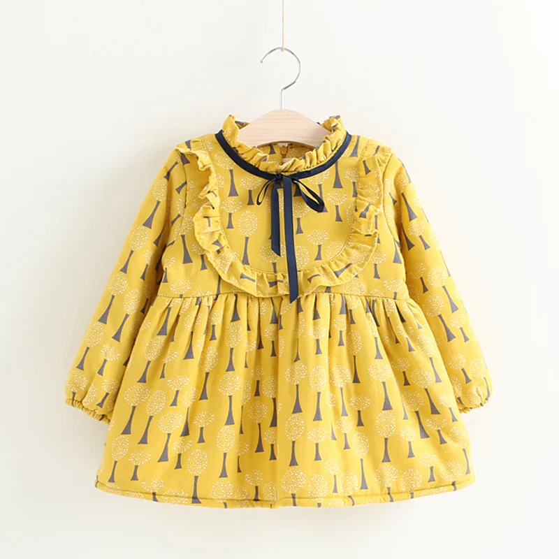 

2019 children girls dress clothing Kids Girls autumn new fashion long sleeve lace print cotton dress 3-8 years !