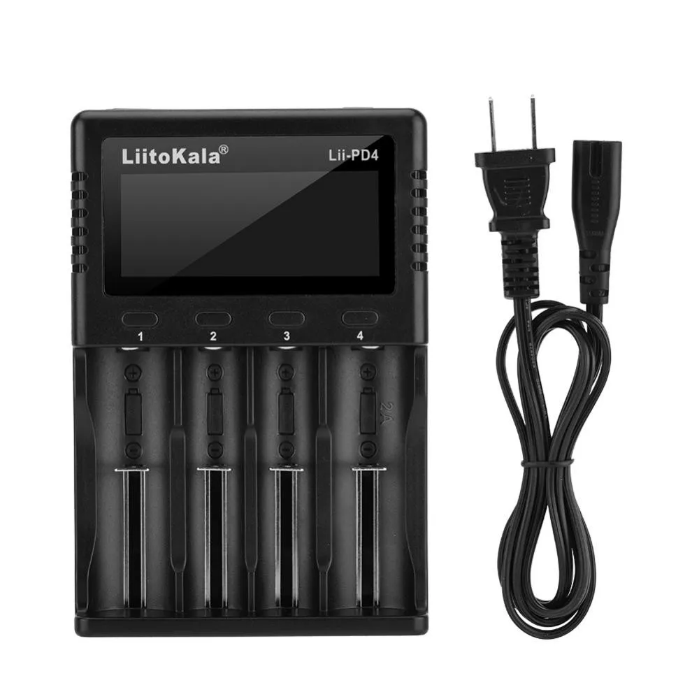 lithium battery chargers LiitoKala Lii-PD4 Lii-PL4 lii-S2 lii-S4 lii-402 lii-202 lii-S8 lii-S6 battery Charger  18650 26650 21700 lithium NiMH battery smart hand ring watch charger