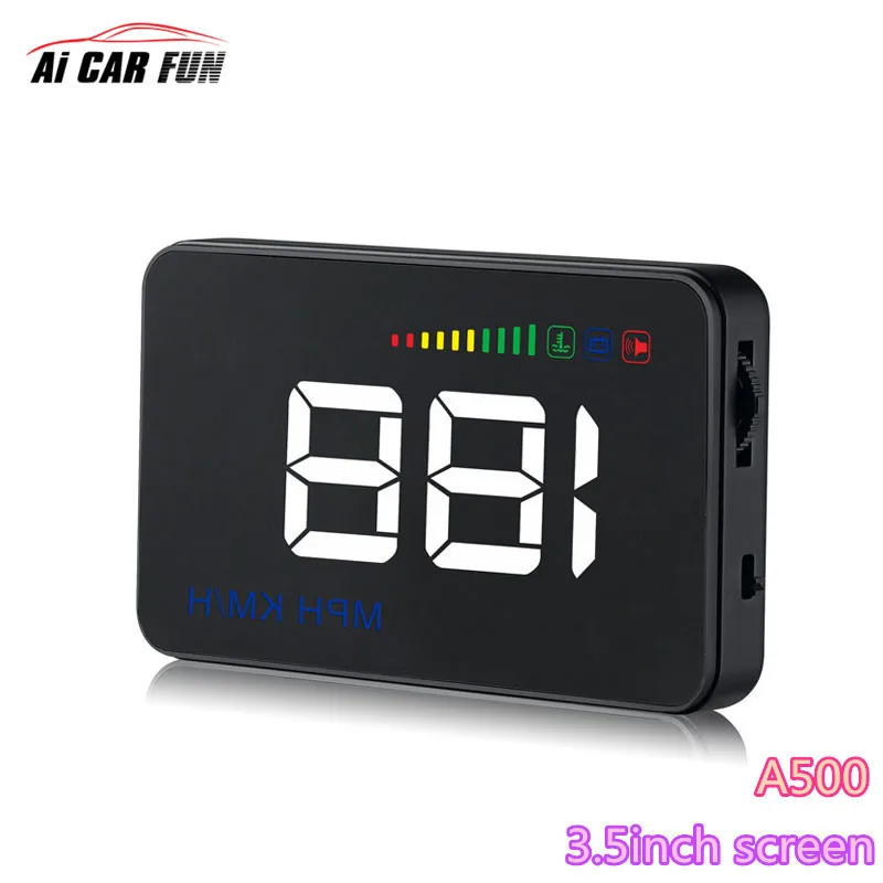 

A500 Hud Head Up Display Car Speed Projector 3.5Inch Universal Car-styling Windshield OBD2 GPS Digital LED Car Speedometer Alarm