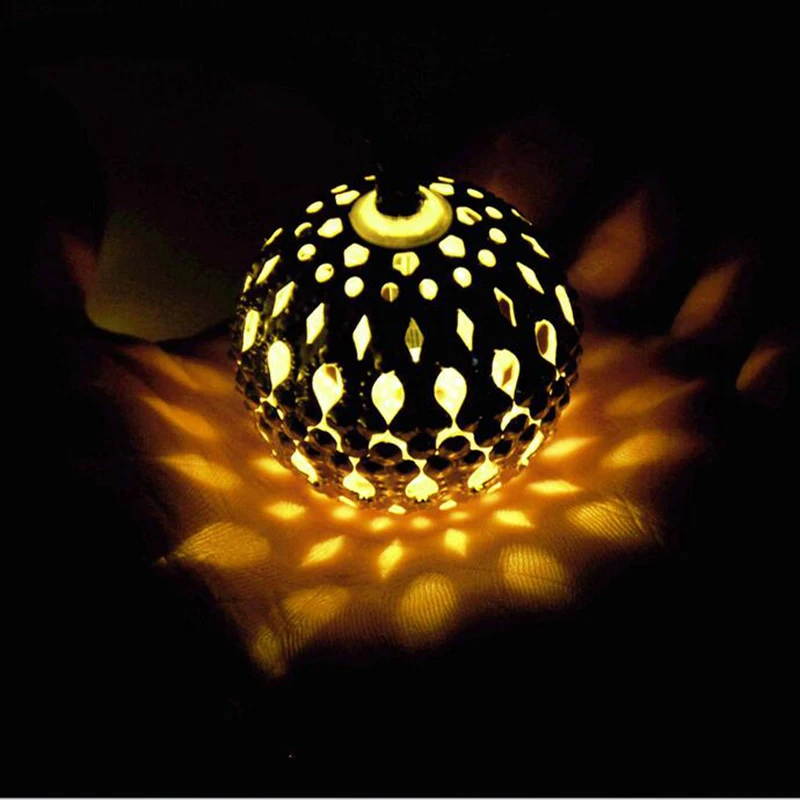 3.3M 20LEDs Solar Power LED String Light Morocco Ball Iron Bulb Lights Outdoor Christmas Holiday Party Decorative String Lamps (10)