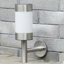 Новейший 1 шт. светодиодный настенный светильник из нержавеющей стали на солнечной батарее, наружный садовый датчик, лампа