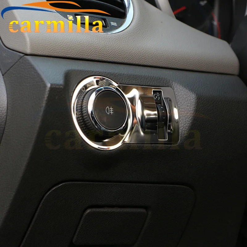 

Carmilla Headlight Inside Control Panel Stainless Steel Sticker for Chevrolet Cruze Opel Malibu For Excelle New Regal Encore