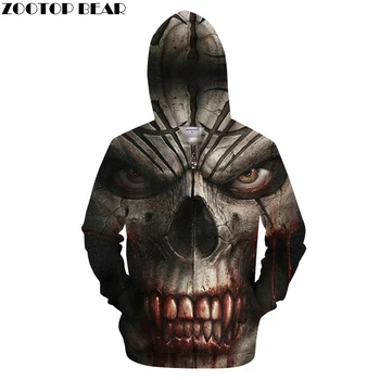 

Skull 3D Zipper Hoodie Groot Zip Hoody Men Tracksuit Casual Sweatshirt Long Sleeve Women HipHop Pullover DropShip ZOOTOPBEAR