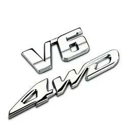 Авто Внешние аксессуары для V6 4WD Toyota Highland RAV4 3D Хромированные Металлические Буквы этикета задний багажник эмблемы украшение автомобиля