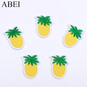 

10pcs/lot Embroidered Patch Cartoon Pineapple Sticker Iron On Patches for bag backpack shoes clothing Sew On Stripe Badge